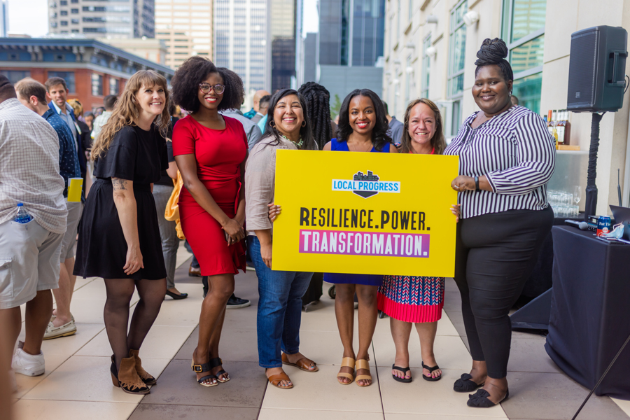 Members of the LP Women's Caucus and Black Caucus at a reception.