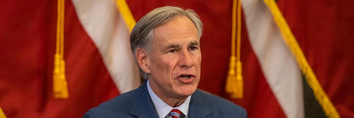 Republican Gov. Greg Abbott speaks Texas State Capitol in Austin on May 18, 2020.