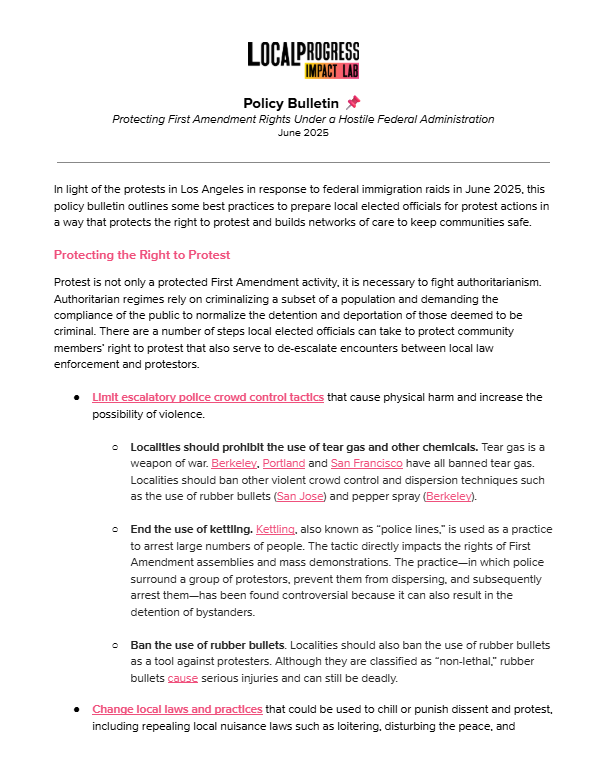 Policy Bulletin: Protecting First Amendment Rights Under a Hostile Federal Administration