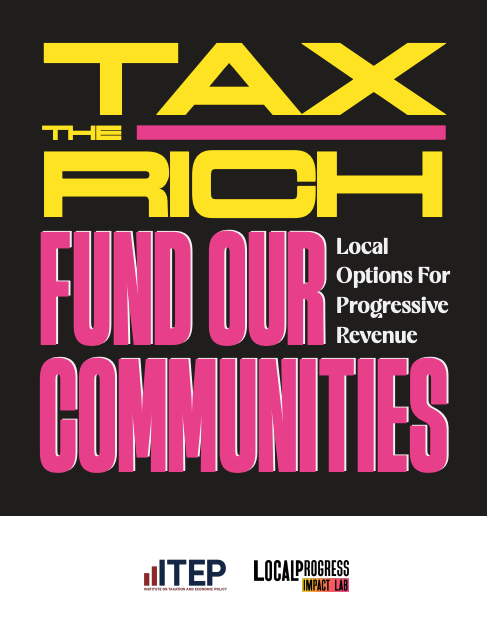 Tax the Rich, Fund Our Communities intro page